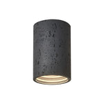 Load image into Gallery viewer, Cylindrical Travertine Lamp - LED Wabi Sabi Ceiling Light for Modern Homes
