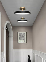 Load image into Gallery viewer, Round Flush Ceiling Lamp — Nordic Minimalist Light for Bedroom & Living