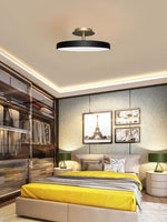 Load image into Gallery viewer, Round Flush Ceiling Lamp — Nordic Minimalist Light for Bedroom & Living