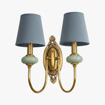 Load image into Gallery viewer, Rowan Classic Fabric Shade Sconce – Ceramic Wall Light for Hallway or Bedroom