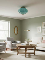 Load image into Gallery viewer, Retro Milk Semi Flush Mount Eloise Ceiling Light