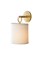 Load image into Gallery viewer, Minimalist Wall Sconce with Fabric Shade - Soft Drum Lampshade Fixture