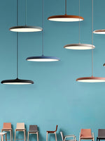 Load image into Gallery viewer, Macaron Pendant Light – Slim Metal Saucer Fixture