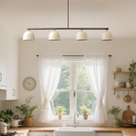 Load image into Gallery viewer, Farmhouse Linear Chandelier – Rustic Light Pendant for Dining & Kitchen