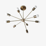 Charger l'image dans la visionneuse de galerie, Lustre Sputnik Mobilux Line Mid-Century - Plafonnier moderne en laiton