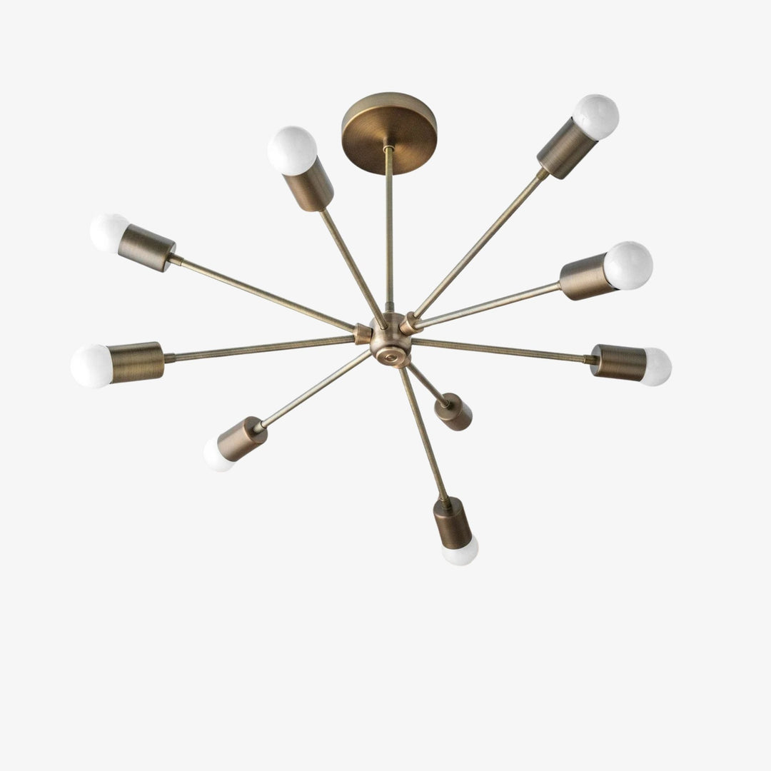 Lustre Sputnik Mobilux Line Mid-Century - Plafonnier moderne en laiton