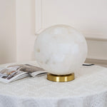 Load image into Gallery viewer, Alabaster Ball Table Lamp
