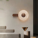 Load image into Gallery viewer, Yellow Travertine Wood Wall Lamp M10