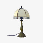 Load image into Gallery viewer, TF Tivanny Art Deco Stained Glass Table Lamp - Vintage Style for Bedroom or Living Room