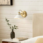 Cargar imagen en el visor de la Galería, Aplique de pared Aurenza con brazo curvo y forma de globo: lámpara de pared industrial moderna para baño, dormitorio y pasillo.