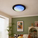 Cargar imagen en el visor de la Galería, Walnut RGB Dynamic Sky Flush Mount Ceiling Light