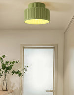 Load image into Gallery viewer, Resin Ceiling Light - Wabi Sabi Beige Flush Light for Nordic Interiors