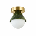 Load image into Gallery viewer, French green jade flush mount ceiling lamp SKU image