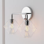 Load image into Gallery viewer, Talvior Faceted Glass Wall Sconce – Modern Style Bathroom or Hallway Accent Light