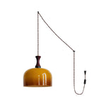 Cargar imagen en el visor de la Galería, Lámpara colgante enchufable de vidrio Lacey