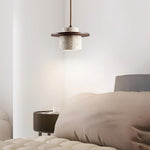 Cargar imagen en el visor de la Galería, Lámpara colgante de travertino con textura elegante de piedra cilíndrica M02