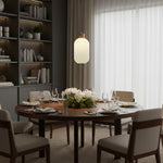 Cargar imagen en el visor de la Galería, Lámpara colgante de vidrio blanco lechoso vintage elegante Opalyn - Iluminación para comedor