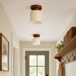Bild in Gallery-Viewer laden, Gradient Yellow Glass Metal Flush Mount Ceiling Light