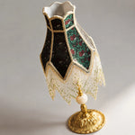 Bild in Gallery-Viewer laden, French vintage beaded fringe table lamp