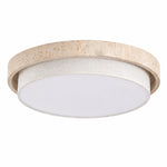 Cargar imagen en el visor de la Galería, Travertine Fabric Flush Mount Ceiling Light