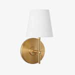Load image into Gallery viewer, Ornato Luxe Metal Frame Wall Lamp with Fabric Shade – Minimalist Mid Century Modern Wall Sconce for Entryway or Hallway