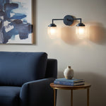 Bild in Gallery-Viewer laden, Tierlux Glass Art Deco Schminklicht – Geometrische Glas-Wandleuchte für moderne Badezimmer