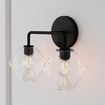 Load image into Gallery viewer, Talvior Faceted Glass Wall Sconce – Modern Style Bathroom or Hallway Accent Light