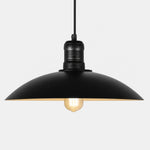 Cargar imagen en el visor de la Galería, Matte Black Wide Dome Pendant Light