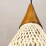 Bild in Gallery-Viewer laden, Handgefertigte Rattan Wandteppich-Pendelleuchte