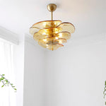 Load image into Gallery viewer, Lotus Leaf Layered Glass Chandelier