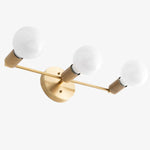 Load image into Gallery viewer, Glorica Glass Sleek Globe Vanity Light – Modern Industrial Three-Bulb Wall Sconce for Bathroom & Hallway