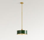 Load image into Gallery viewer, Forvara Metal Drum Rod Pendant Light - Modern Brass Farmhouse Style