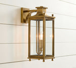 Load image into Gallery viewer, Yolvira Glass Outdoor Wall Light – Modern Metal Lantern For Porch