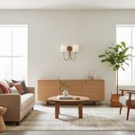 Cargar imagen en el visor de la Galería, Aplique de Pared Doble Clásico Moderno Roven con Brazos Curvos y Pantallas de Tela para Dormitorio y Pasillo