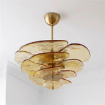 Load image into Gallery viewer, Lotus Leaf Layered Glass Chandelier