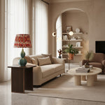 Load image into Gallery viewer, Thalune Organic Gourd Ceramic Table Lamp - Japandi Style Lighting for Bedroom Nightstands