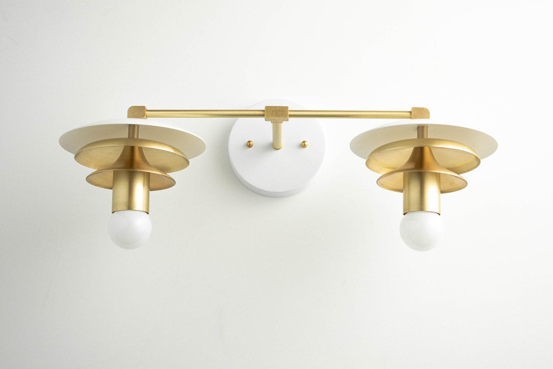 Artivo Layered Dual Heads Wall Sconce – Scandinavian Minimalist Designer Wall Sconce for Vanity or Corridor