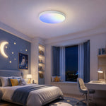 Load image into Gallery viewer, Low profile ceiling lamp above a bedroom study corner