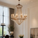 Load image into Gallery viewer, Cascading Crystal Basket Grand Chandelier