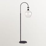 Bild in Gallery-Viewer laden, Lawson Modern Messing Stehlampe – Recycelter Glasschirm für Leseecke oder Schlafzimmer