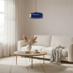 Charger l'image dans la visionneuse de galerie, Suspension Lunorae en verre arrondi - Éclairage sculptural moderne pour salon