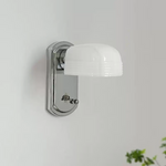 Cargar imagen en el visor de la Galería, Aplique de pared Crelina moderno de cristal lechoso para dormitorio o sala de estar