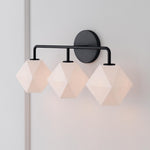 Load image into Gallery viewer, Talvior Faceted Glass Wall Sconce – Modern Style Bathroom or Hallway Accent Light