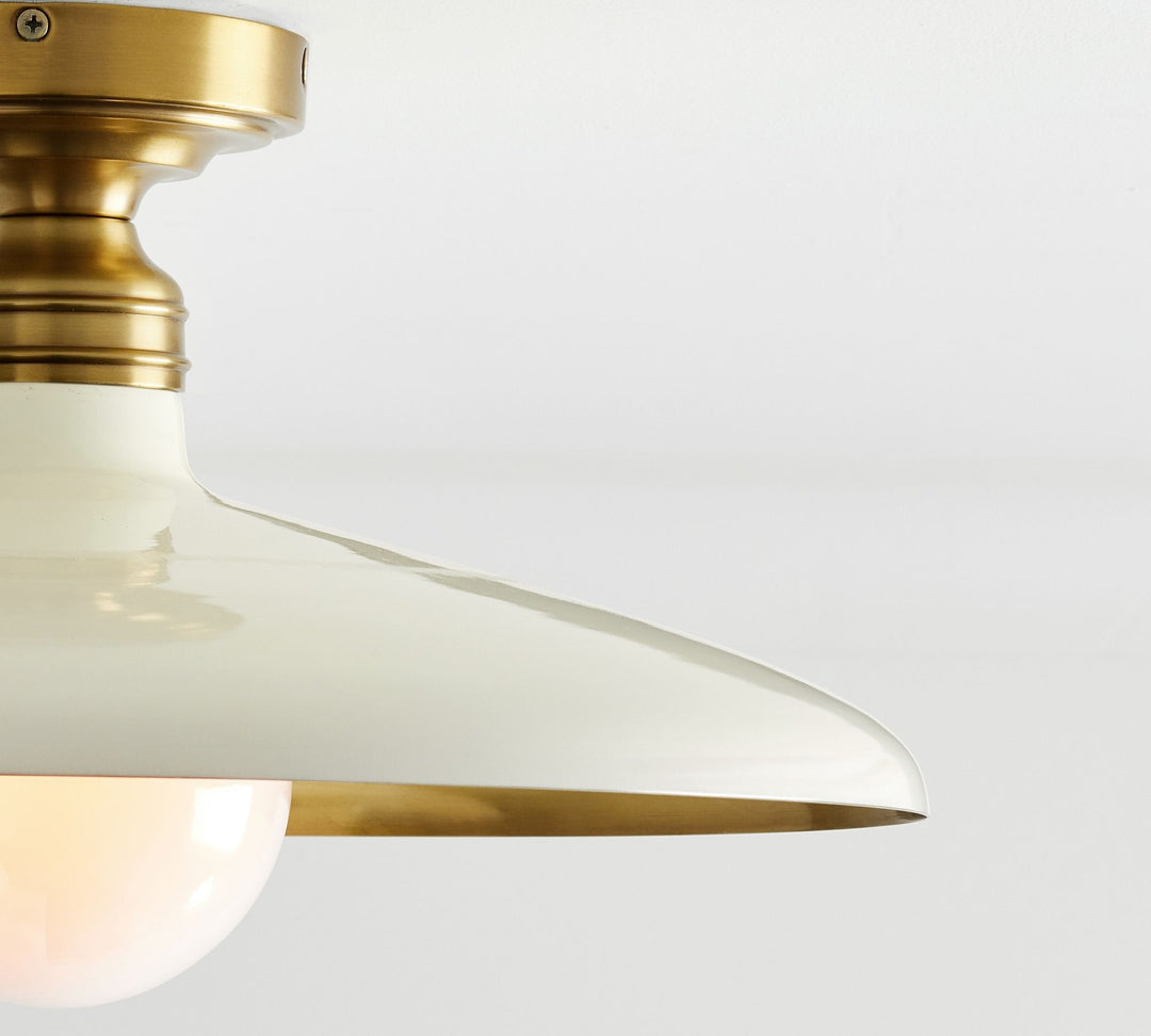 Lámpara de techo metálica Forvara Farmhouse - Diseño industrial de disco redondo