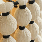 Charger l'image dans la visionneuse de galerie, Lustre Moderne Élégant Modulune Fait Main avec Franges en Coton Blanc pour Salon