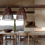 Load image into Gallery viewer, Runa Boho Rattan Pendant Light