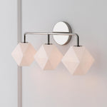 Load image into Gallery viewer, Talvior Faceted Glass Wall Sconce – Modern Style Bathroom or Hallway Accent Light