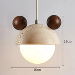 Cargar imagen en el visor de la Galería, Lámpara colgante Micky de travertino