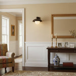 Cargar imagen en el visor de la Galería, Lámpara de pared moderna industrial Cordax: vidrio opalino suave con brillo para pasillo o dormitorio