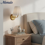 Load image into Gallery viewer, Ruffmeto Textured Pleated Fabric Modern Wall Light for Living Rooms
